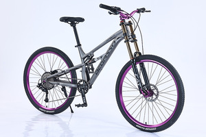 Bicicleta de montaña de <span class=keywords><strong>doble</strong></span> suspensión, bicicleta de montaña de carbono de 27,5 pulgadas, marco de <span class=keywords><strong>Mtb</strong></span> con freno de disco <span class=keywords><strong>doble</strong></span> de acero de 26 pulgadas con velocidad Variable - Product Image 3