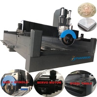 YN1530 fábrica de alta calidad 2d 3D puente de granito Sierra de cuarzo Cnc enrutador corte grabado fresadora para piedra mármol