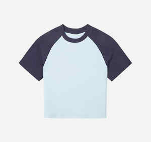 Logo personnalisé T-shirts courts à manches raglan pour femmes - Product Image 2