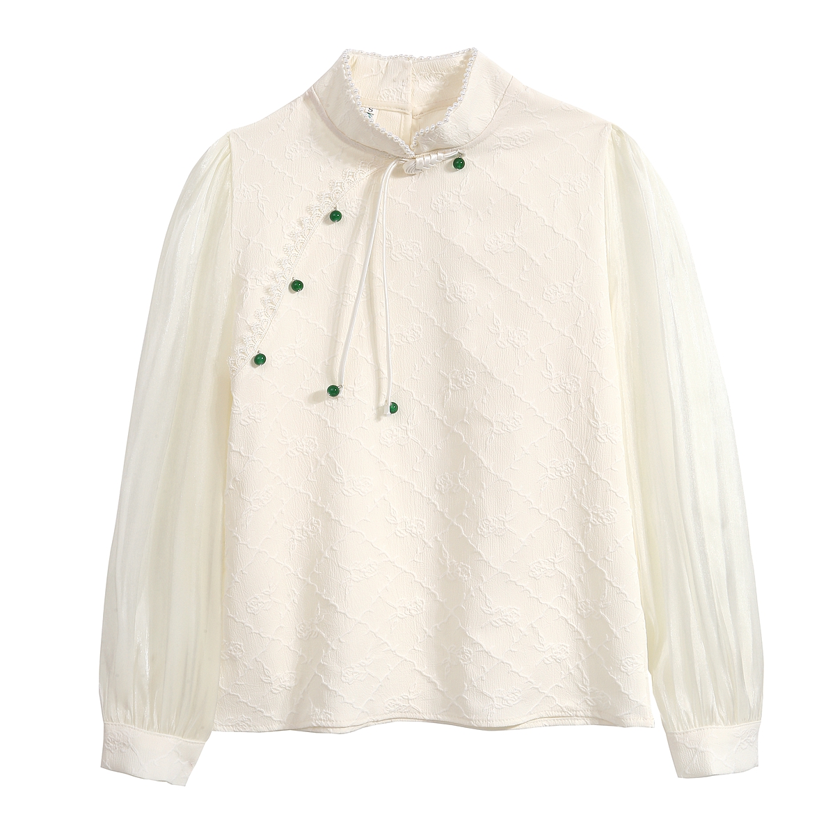 1108# Chinese Style Retro Blouse Shirt for Women Spring 2025