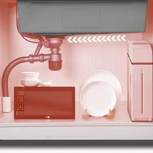 Pia de cozinha inteligente do lado esquerdo multifuncional em aço inoxidável 304 com display digital de luxo