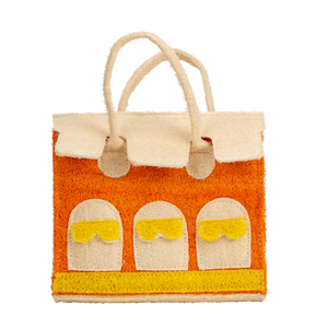 Sac à main DIY pour femme, grande capacité, tendance, ouvert, durable, portable, écologique, fait main, en loofah naturel, motif dessin animé - Product Image 1