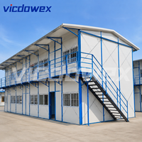 Casa Prefabricada Contemporánea Tipo K, Panel Sándwich de Acero de Color, Edificio Modular, Oficina Temporal para Sitio de Construcción