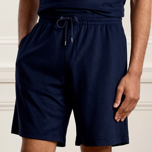 Shorts décontractés pour hommes avec cordon de serrage, sans couture, 100% coton, couleur unie, légers, séchage rapide, coupe-vent, respirants, grandes tailles - Product Image 1