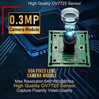 Módulo de Cámara USB ELP VGA Super Mini Gran Angular con Lente de 100 Grados, Alta Velocidad 480P 60fps UVC USB2.0, Cámara para Computadora
