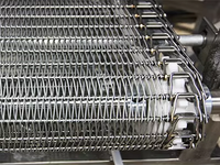 Malla transportadora de alambre espiral de acero inoxidable 304/316 de grado alimenticio para transporte de alimentos o uso en congeladores