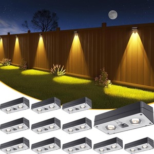 Lámpara Solar para Cercas y Paredes, Tipo Lente, Alta Luminosidad, Larga Duración, para Exteriores, Terraza, Jardín, Iluminación Ambiental - Product Image 4