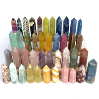 Pierre de cristal naturel de haute qualité cristaux de guérison Points Cornaline Druzy Points tour de baguette de cristal