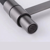 Mélangeur de robinet de cuisine à bol unique de luxe pistolet noir laiton gris tirer vers le bas avec douchette extractible mitigeur-vente d'usine