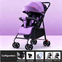 Poussette pliable respirante toutes saisons JXB pour bébé et tout-petit, idéale pour les voyages en plein air