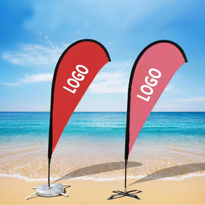 Nuoxin Biểu Ngữ Lông Bán Buôn Úc Mini 6ft <span class=keywords><strong>Tear</strong></span> <span class=keywords><strong>Drop</strong></span> Bãi Biển Stick Mini Quảng Cáo Giọt Nước Mắt Cờ Với Cốc Hút Cực - Product Image 4