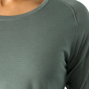 Camiseta de Manga Larga para Mujer, Diseño Moderno, Tela de Algodón Suave, Cuello Redondo, Top Corto Básico, Impresión Personalizada, Proveedor de Ropa al Por Mayor OEM - Product Image 4