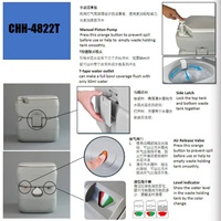 CNDE 22L Inodoro Portátil de Lujo para RV, Caravana, Embarcaciones y Camping, Kit Interior de Viaje de Dos Piezas Cyclone