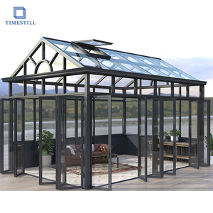 Cour chinoise moderne Jardin Sun Room Cercle d'affaires Magasins transparents avec isolation phonique Salle de soleil en verre trempé - Product Image 1