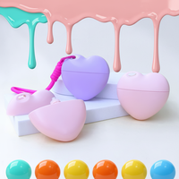 Kemasan Perawatan Kulit Kustom Bentuk Hati Gantungan Kunci Plastik Tabir Surya dan Botol Krim Tangan Mini Squeeze Lotion Kosmetik