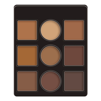 Palette correcteur de maquillage pour le visage brun mat végétalien de marque privée de 9 couleurs poudre pressée Palette de contour de maquillage