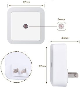 Lámpara LED de Noche con Sensor, Automática, con Sensor de Amanecer y Anochecer, Decoración Cuadrada para Habitación, Regalo para Bebés, Romántica - Product Image 6
