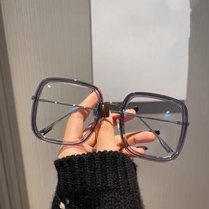Marco óptico cuadrado blanco cuadrado <span class=keywords><strong>coreano</strong></span> de gran tamaño, antifatiga, <span class=keywords><strong>bloqueador</strong></span> de luz azul, filtro de bloqueo, gafas de ordenador de corte azul - Product Image 1