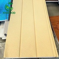 Panneau sandwich décoratif en polyuréthane PU de 16 mm et 20 mm, panneau mural extérieur isolé en métal sculpté