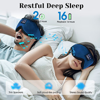 Masque oculaire 3D stéréo anti-lumière avec Bluetooth 5.4, doux et respirant, avec écouteurs sans fil pour la sieste et le sommeil