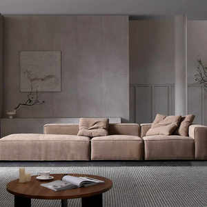 Timesong, sofá <span class=keywords><strong>de</strong></span> tela <span class=keywords><strong>de</strong></span> estilo minimalista italiano, bloque <span class=keywords><strong>de</strong></span> Tofu <span class=keywords><strong>de</strong></span> pana, <span class=keywords><strong>módulo</strong></span> <span class=keywords><strong>de</strong></span> sala <span class=keywords><strong>de</strong></span> estar con función reclinable para hoteles - Product Image 1