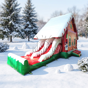 Castillo Inflable Navideño WINSUN con Certificación CE, Trampolín con Fácil Instalación, PVC Impermeable - Product Image 1