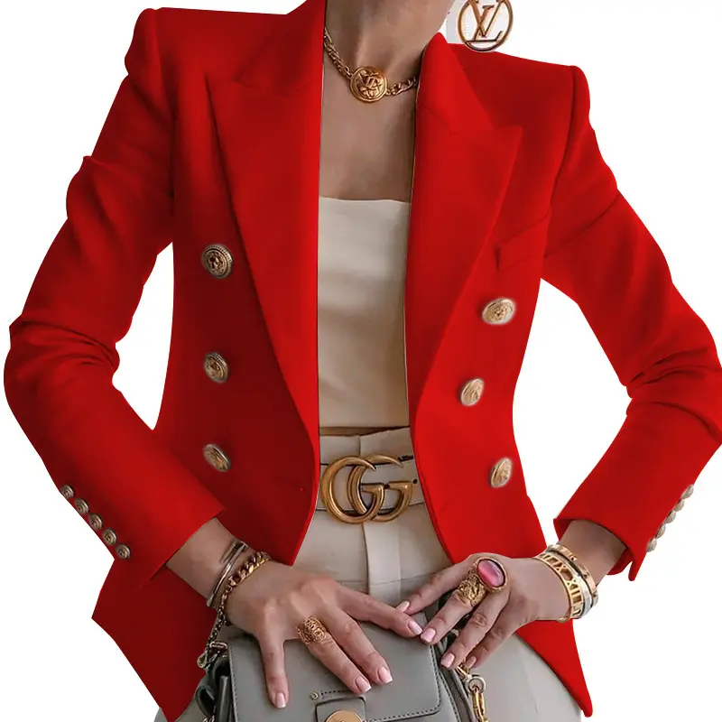 Newest fashion red women casual blazer