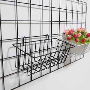 Étagère murale de rangement pour salle de bain et cuisine, panier suspendu à petites mailles, support mural en fer - Product Image 5