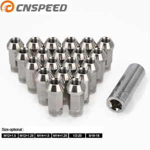 CNSPEED น็อตล้อ M12x1.5 M14x1.5 1/2-20 9/16-18 สแตนเลส 20 ชิ้นสำหรับการปรับเปลี่ยนรถ - Product Image 1