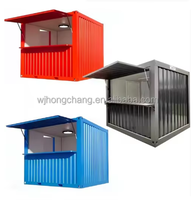 Mini contenedor emergente de comida rápida de acero de 10 pies para el hogar, Bar, Hotel, cafetería, diseño moderno, tienda de conveniencia portátil Modular para exteriores