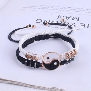Tai Chi Yin Yang Couple <b>Bracelet</b> for Lover Handmade Woven Baided Rope <b>Adjustable</b> <b>Bracelets</b> Friendship Bangles Jewelry Gift - Product Image 5