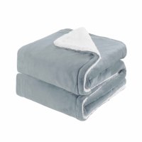 Couverture chauffante en flanelle Sherpa douce pour la maison et le bureau Protection contre la surchauffe lavable en machine 9 niveaux de chauffage