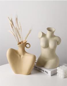 Jingdezhen Handmade Ceramic Body Art <strong>Flower</strong> <strong>Vases</strong> Unique Wall&amp;Floor <strong>Vase</strong> for Home Office Decorations - Product Image 4