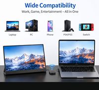 Proyección Inalámbrica de Pantalla de 15.6 Pulgadas IPS 1080P 60Hz LED con Altavoz Integrado, Monitor Portátil para Juegos con USB-C HDR, Extensor para Laptop