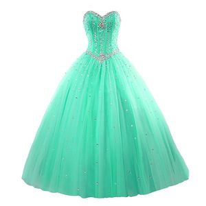 Strapless Red Ball Gown Evening <b>Dress</b> With Rhinestones Sweetheart Neckline Chiffon Long Formal <b>Dress</b> For Banquet Party - Product Image 5