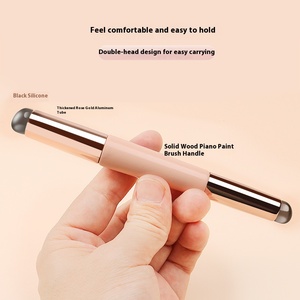 2 1 çift uçlu dudak parlatıcısı aplikatör ruj karıştırma fırçası özel Logo kapatıcı makyaj fırçalar yüz kullanılan göz farı maskara - Product Image 5