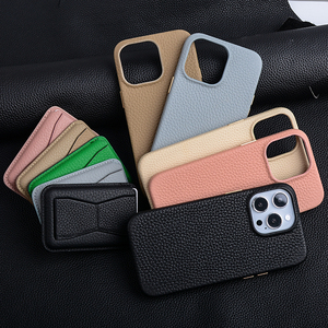 DL vendita calda primo strato di cuoio genuino Pebble grano di ciottoli protezioni per lenti all'ingrosso in pelle di design custodie per telefono per <span class=keywords><strong>Iphone</strong></span> - Product Image 6