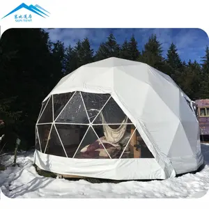 Kit de domo geodésica impermeable para hotel, tienda de campaña de cúpula de 6m, de lujo