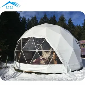 Hotel de luxo à prova d' água gedesic dome kit glamping 6m dome casa