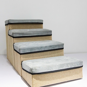 Faltbare Hundewelpen-Rampen leiter Faltbare wasch bare Haustier treppe Dreistufige Aufbewahrung sbox - Product Image 3