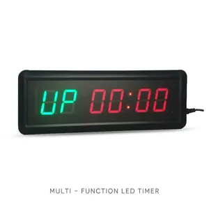 Jam interval hitung mundur Digital, timer digital latihan gym dengan tampilan LED, timer gym led