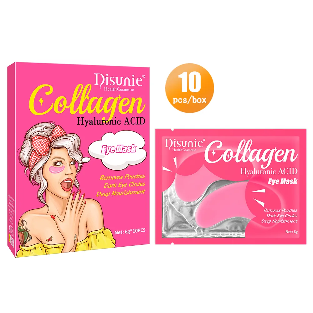 Private Label Under Eye Patch Kollagen Anti-Falten Hydro gel Crystal Pink Augen maske Eye Gel Pads