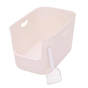 Bac à litière pour chat Huayuan Hoopet, bac à litière ouvert anti-odeurs, toilette pour chat semi-fermée géante, bac à litière extra-large et haut pour chat - Product Image 2