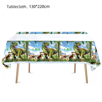 Nappe jetable en plastique dinosaure T-Rex pour fête d'anniversaire d'enfants, couverture de table pour décoration de baby shower sur le thème du Jurassic