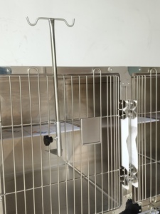 Jaula Clásica Reforzada para Gatos y Perros de 4 Niveles, Acero 304, Transpirable, con Cerradura de Seguridad Deslizante y Partición Desmontable, Crea un Espacio Tranquilo para el Perro - Product Image 3