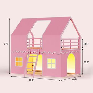 Cross-border children's princess <b>bed</b>, high-value, Instagram-style children's <b>house</b> design, full-size floor <b>bed</b> - Product Image 1