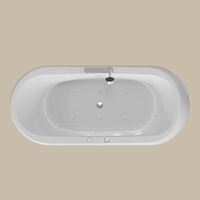 Baignoire de massage à remous en acrylique de forme ovale Baignoire de massage à trempage autoportante intérieure avec jets d'eau Jets d'air