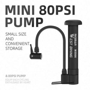ปั๊มจักรยานพกพาอเนกประสงค์ MTB 80 PSI แบบแมนนวล พร้อมหัวต่อวาล์ว Schrader ปั๊มลมแบบตั้งพื้น เครื่องสูบลมยางอเนกประสงค์สำหรับจักรยาน - Product Image 2