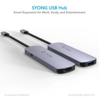 SYONG ODM OEM Usine 5-en-1 USB C X3 USB-A X2 Hub avec 4 ports USB 3.0 USB2.0 et 100W Power Delivery pour Anker pour HP