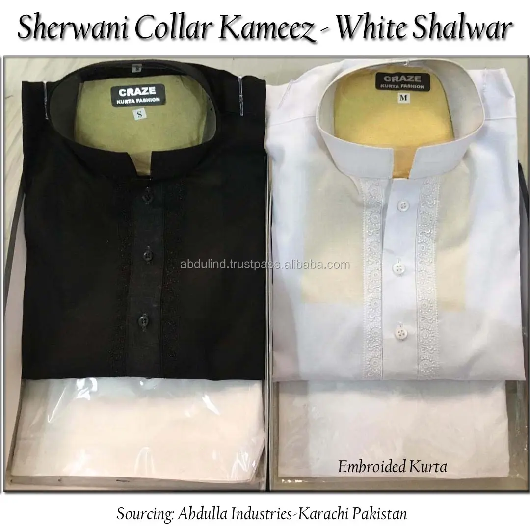 Kurta Shalwar Pakistaanse Gents Shirt Zwart Kleur Past Pakistan Pyjama Shirt Zwart Shirt Kurta Wit Pyjama Salwar Alle Kleur